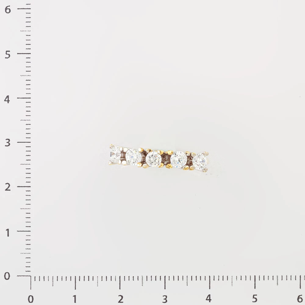 Кольцо с фианитом из желтого золота 585 пробы Кольцо с фианитом из желтого золота 585 пробы