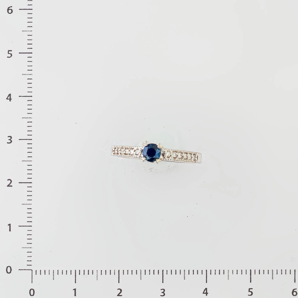 Кольцо с сапфиром из белого золота 585 пробы