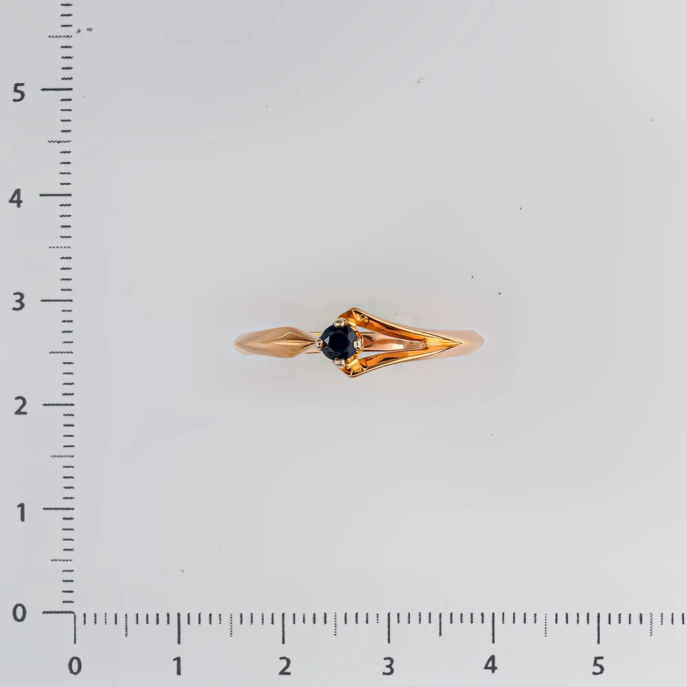 Кольцо с сапфиром из красного золота 585 пробы