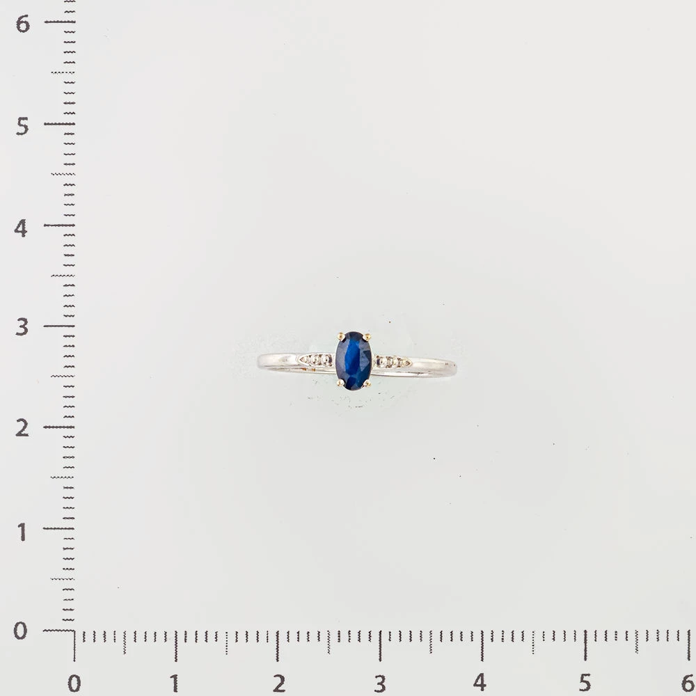 Кольцо с сапфиром из белого золота 585 пробы