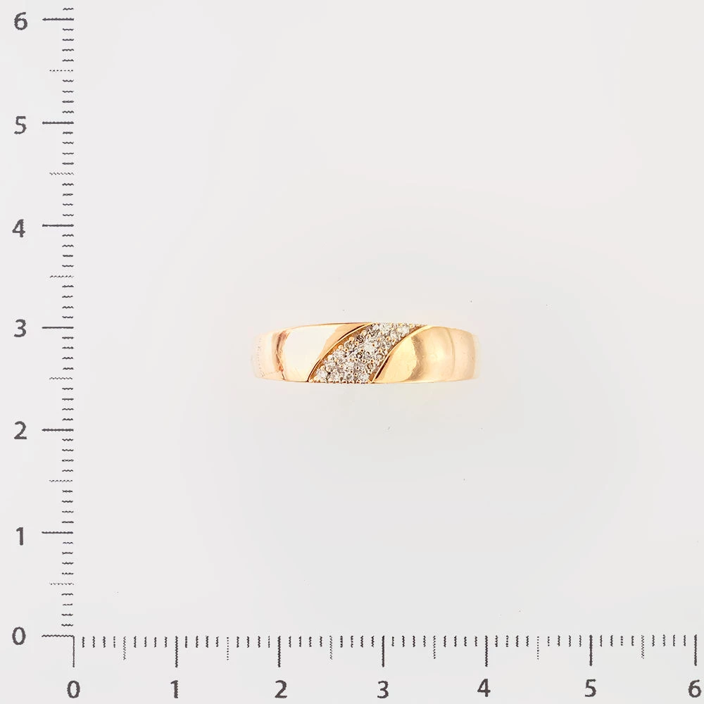 Кольцо с бриллиантом из красного золота 585 пробы