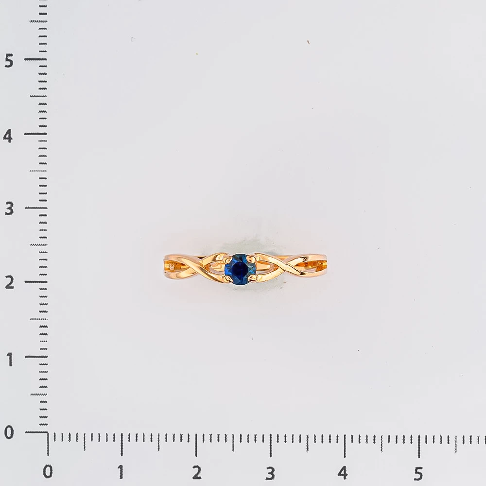 Кольцо с сапфиром из красного золота 585 пробы