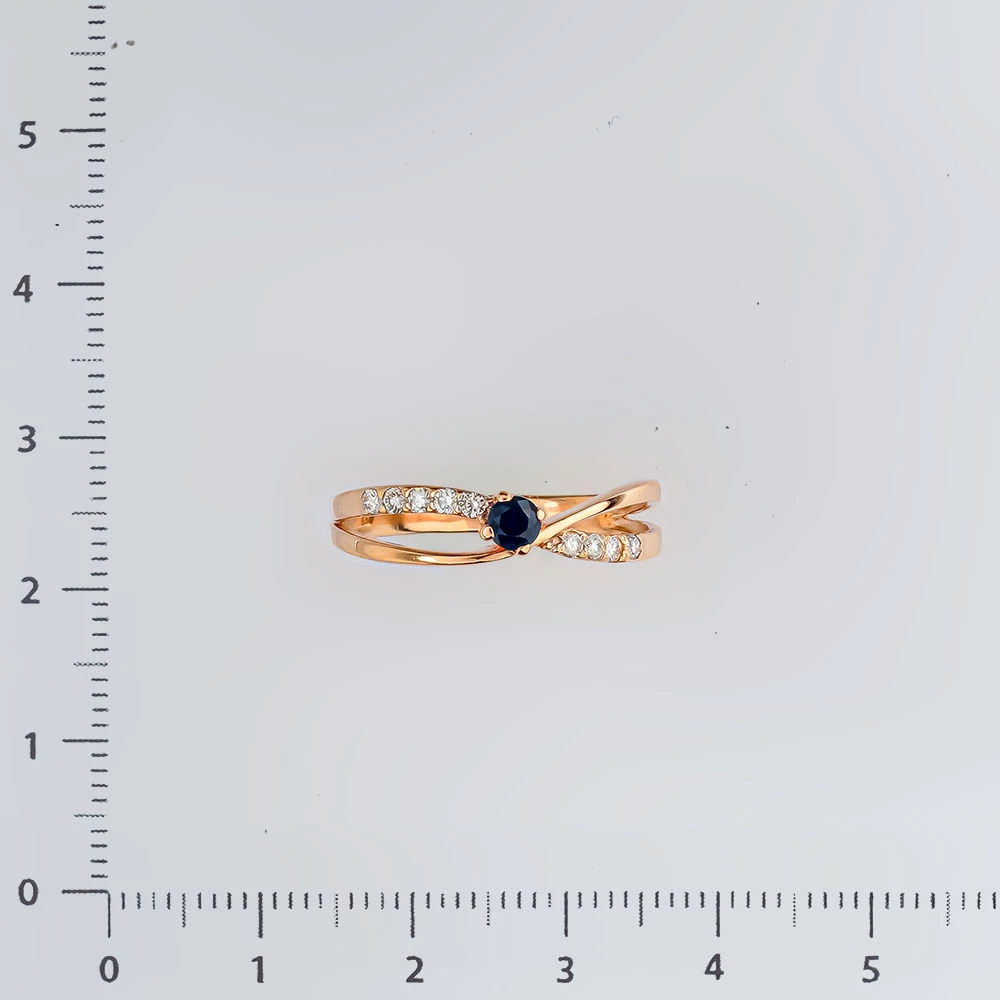 Кольцо с сапфиром из красного золота 585 пробы