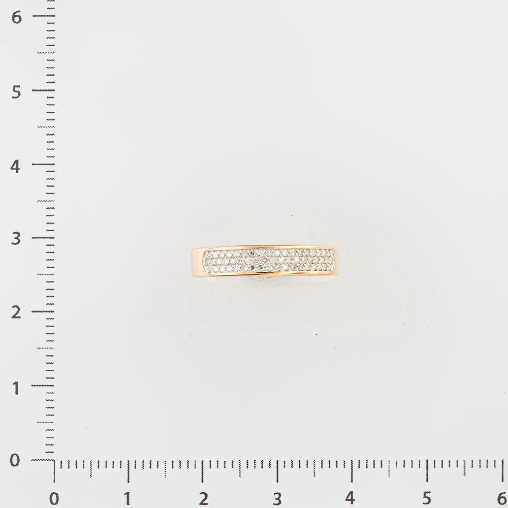 Кольцо с бриллиантом из красного золота 585 пробы