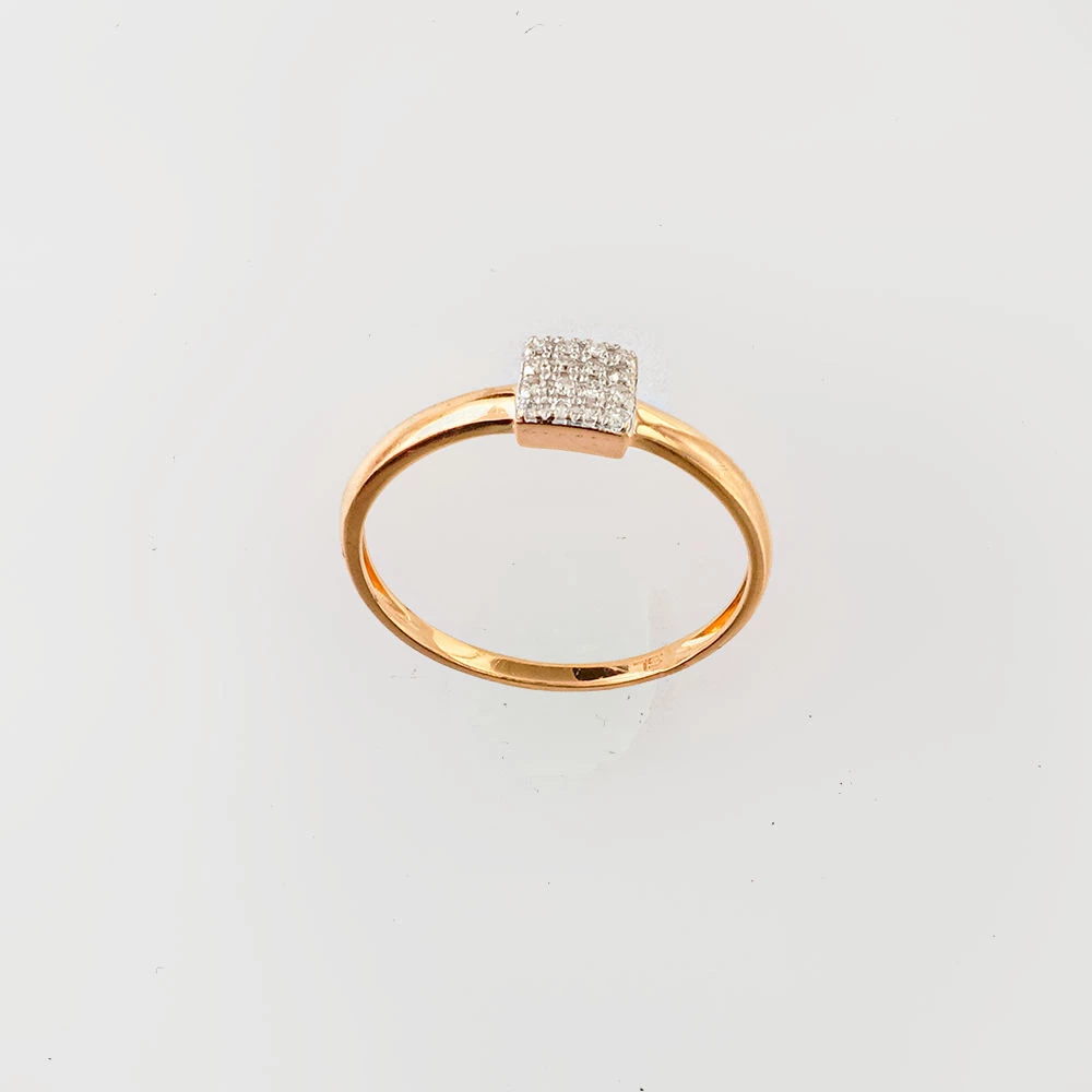 Кольцо с бриллиантом из красного золота 585 пробы