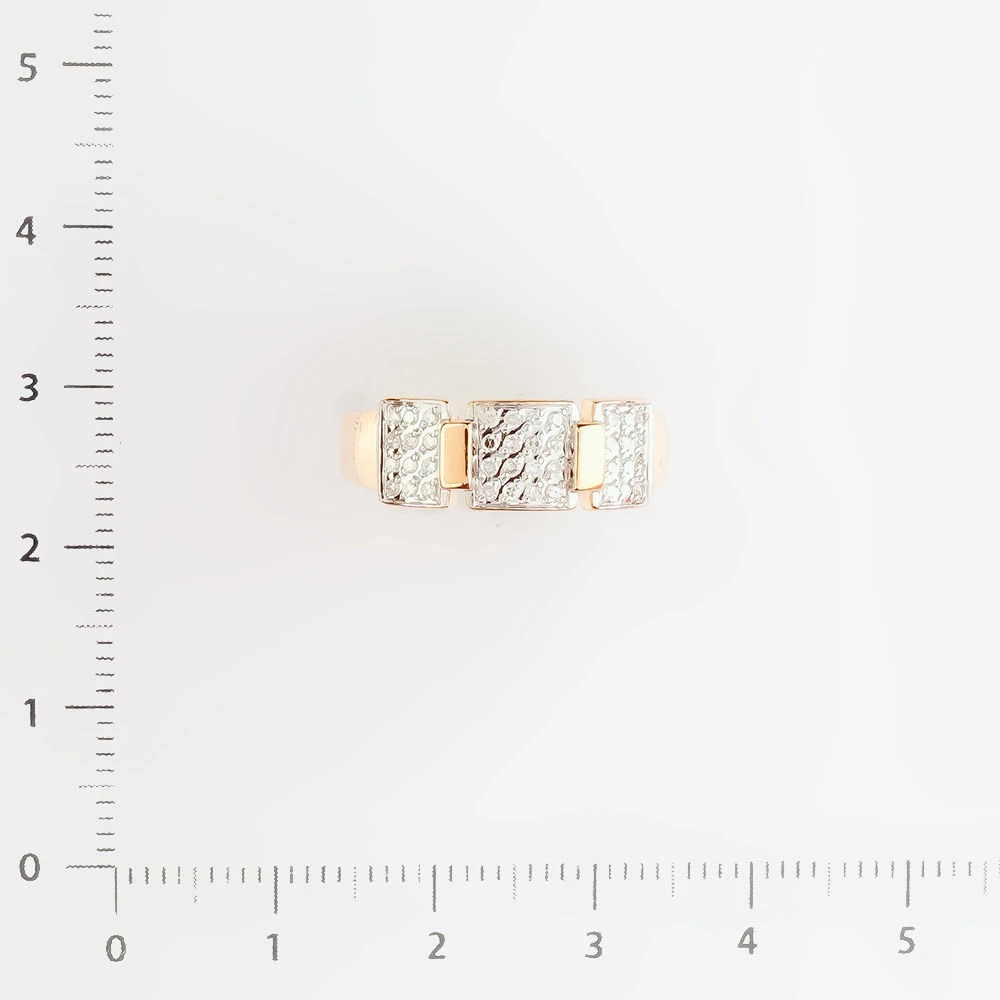 Кольцо с бриллиантом из красного золота 585 пробы