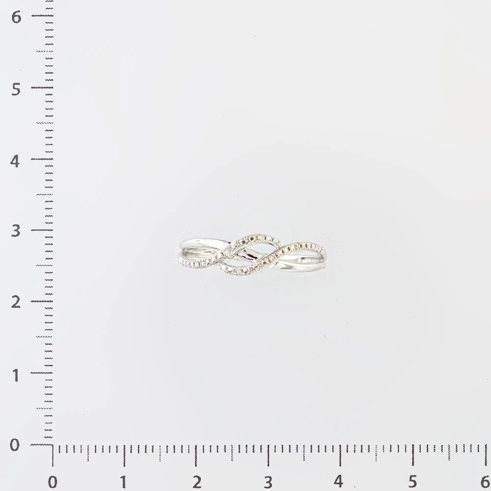 Кольцо с бриллиантом из белого золота 375 пробы