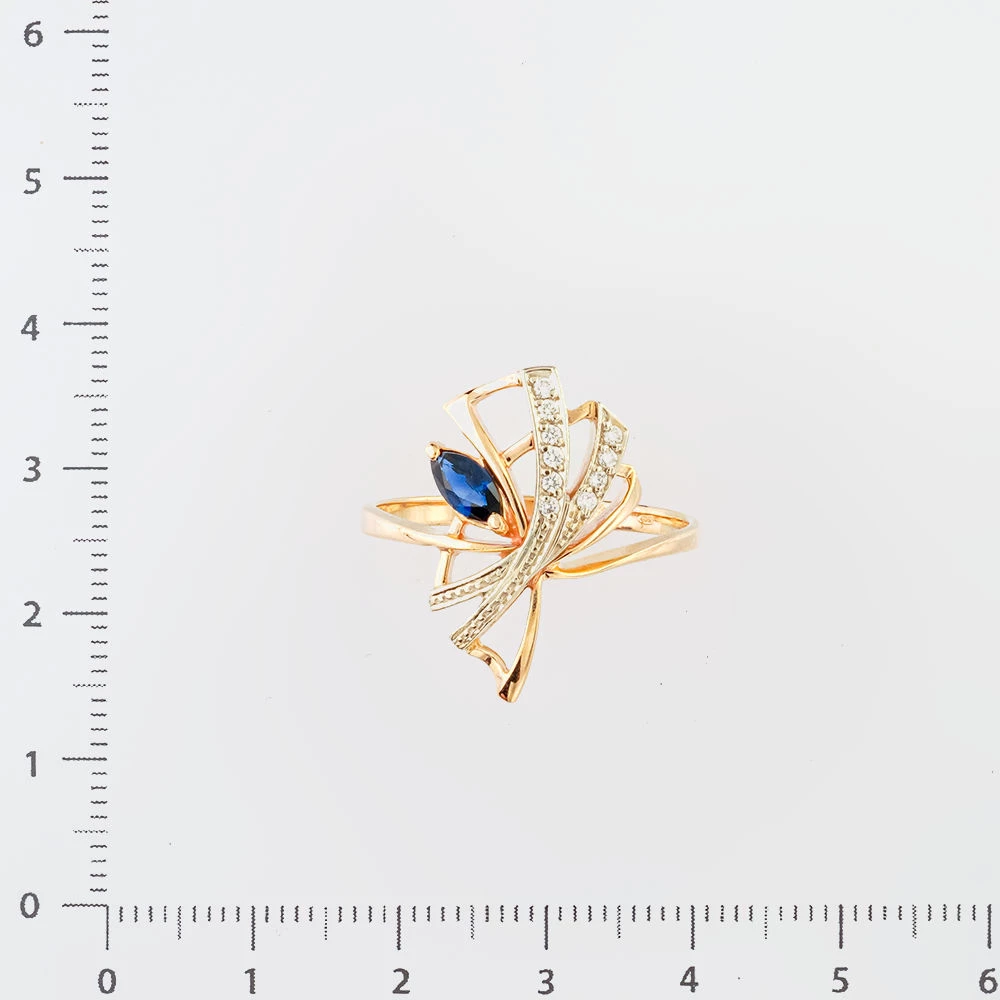 Кольцо с сапфиром из красного золота 585 пробы Кольцо с сапфиром из красного золота 585 пробы