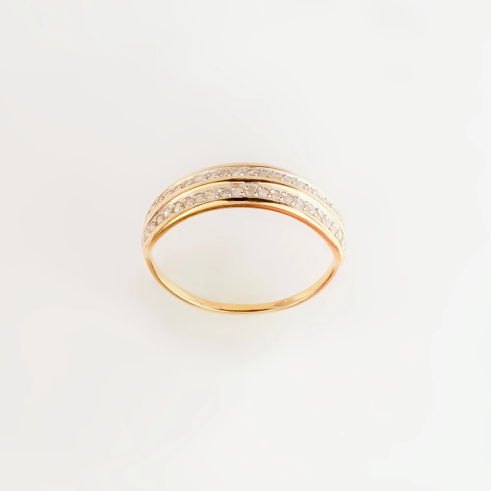 Кольцо с бриллиантом из красного золота 585 пробы