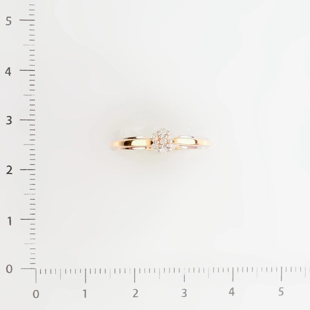 Кольцо с бриллиантом из красного золота 585 пробы