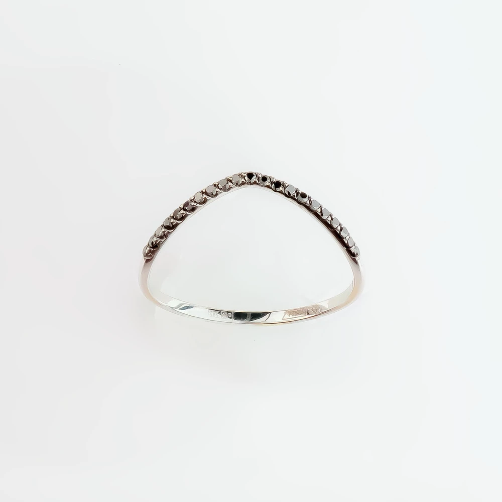 Кольцо с бриллиантом из белого золота 585 пробы