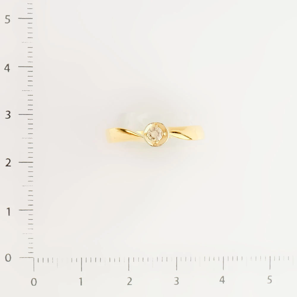 Кольцо с бриллиантом из желтого золота 585 пробы