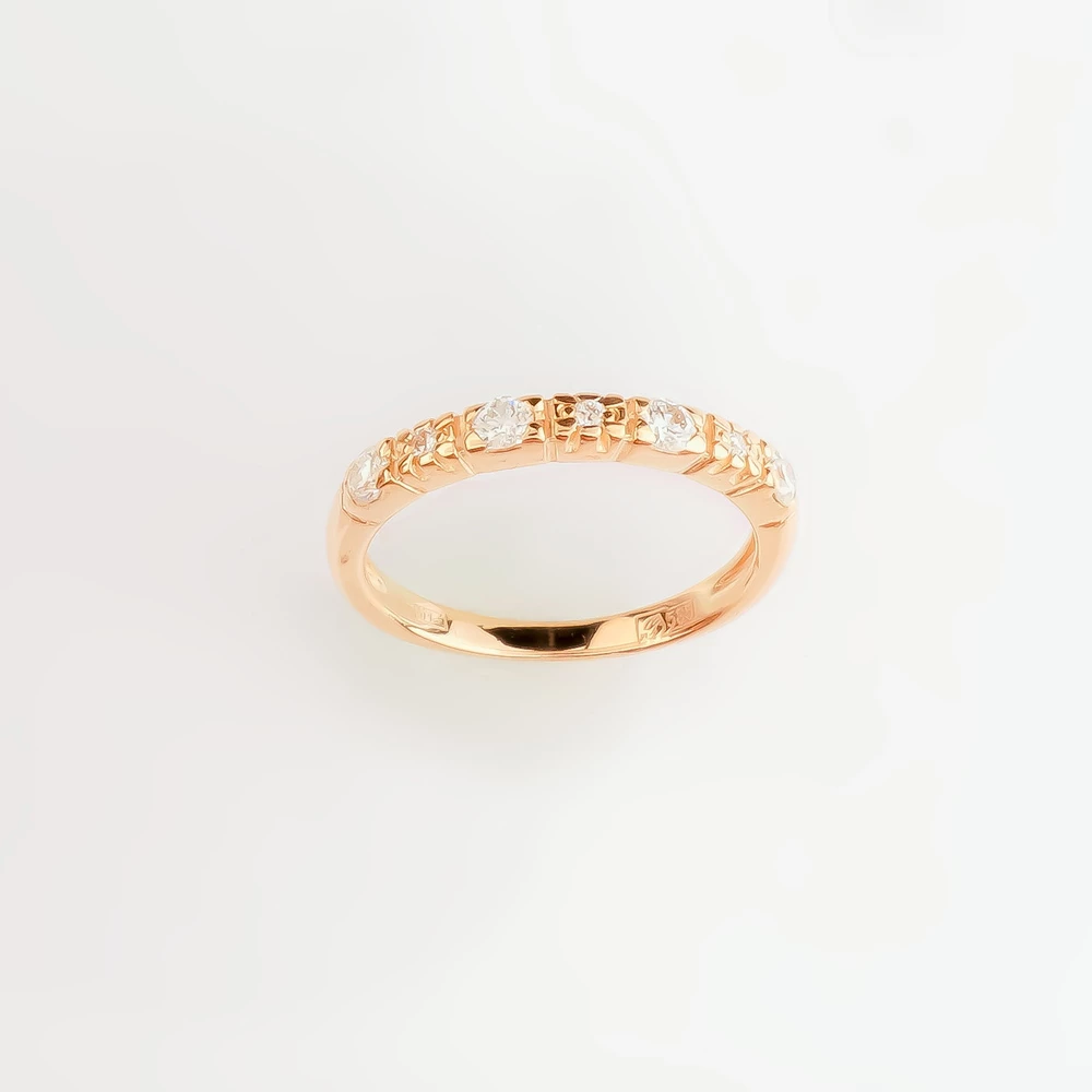 Кольцо с бриллиантом из красного золота 585 пробы