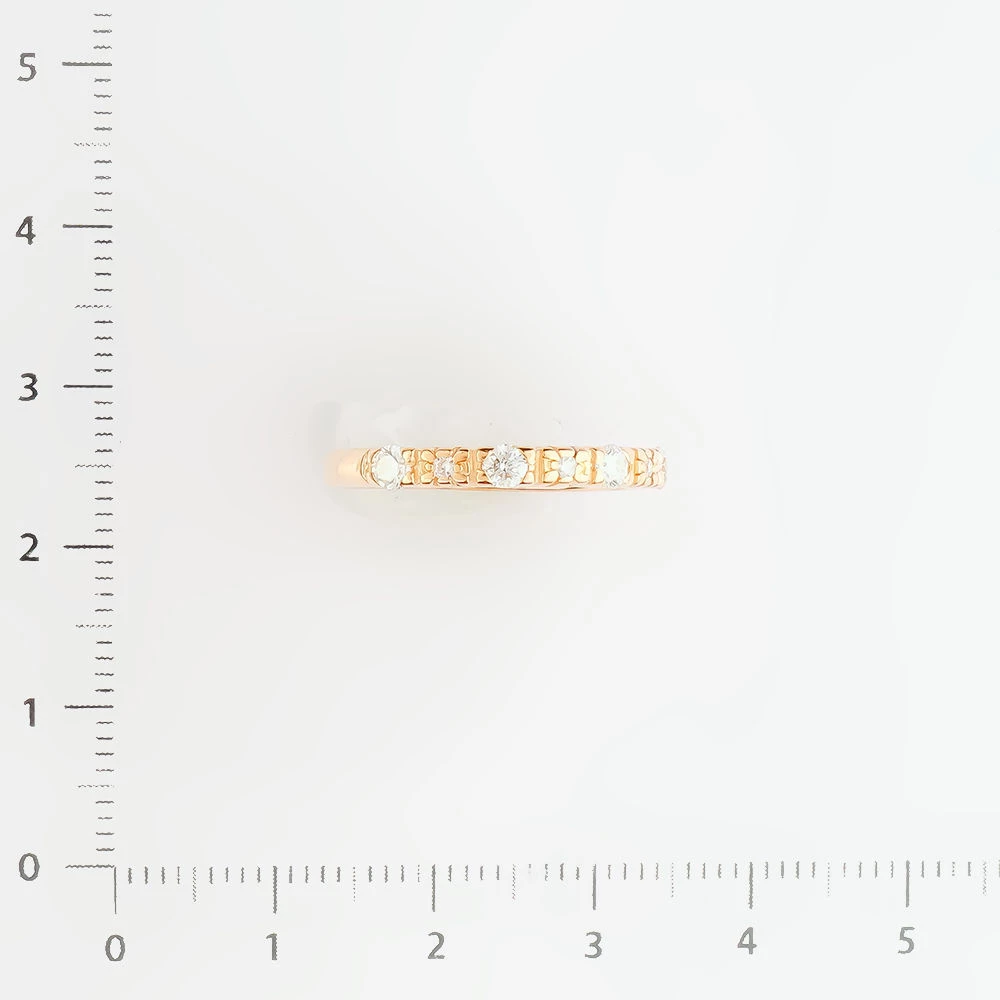 Кольцо с бриллиантом из красного золота 585 пробы