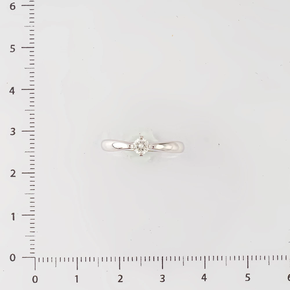 Кольцо с бриллиантом из белого золота 585 пробы