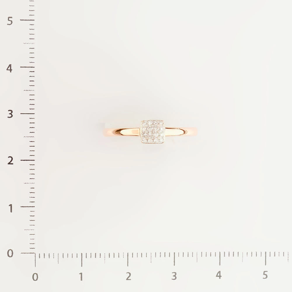 Кольцо с бриллиантом из красного золота 585 пробы