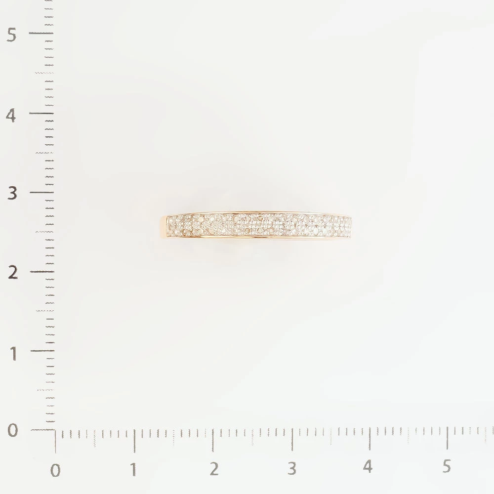 Кольцо с бриллиантом из красного золота 585 пробы