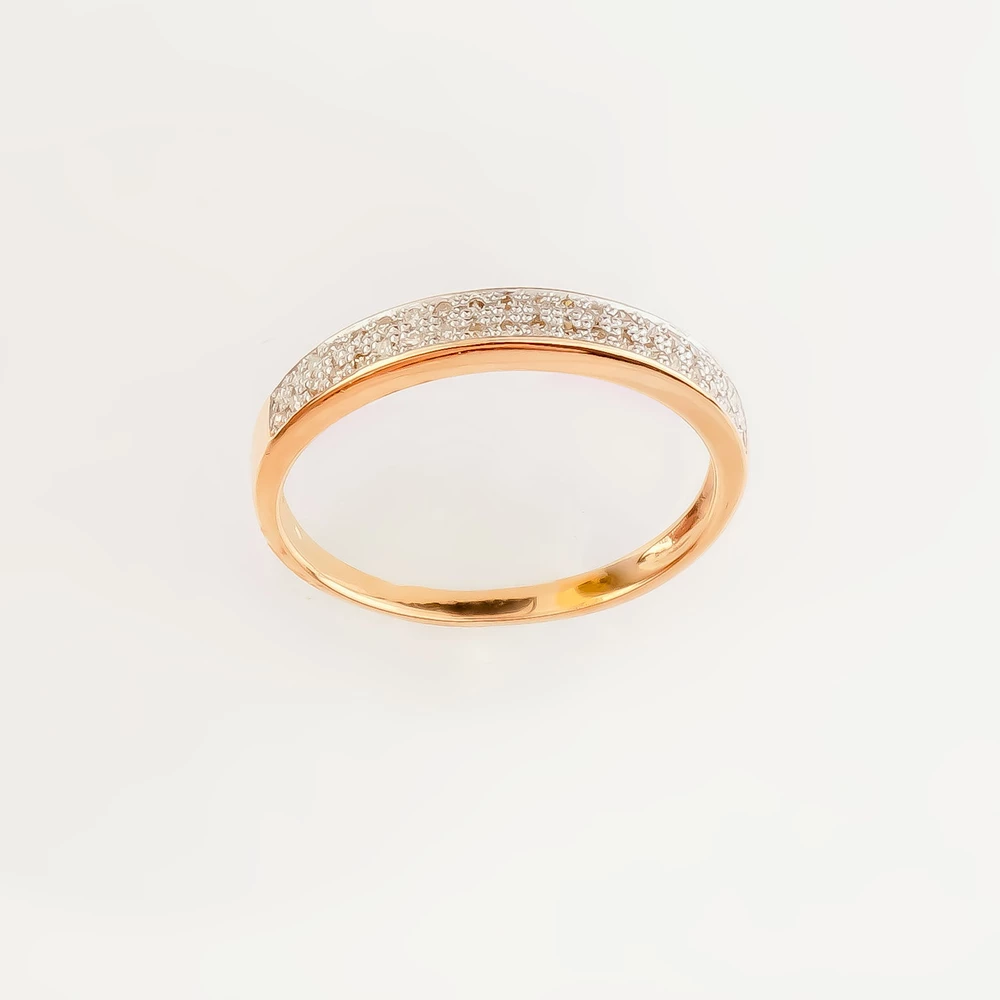 Кольцо с бриллиантом из красного золота 585 пробы