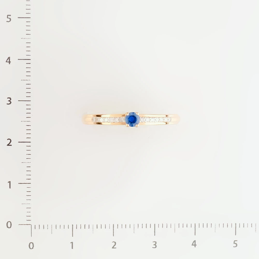 Кольцо с сапфиром из красного золота 585 пробы