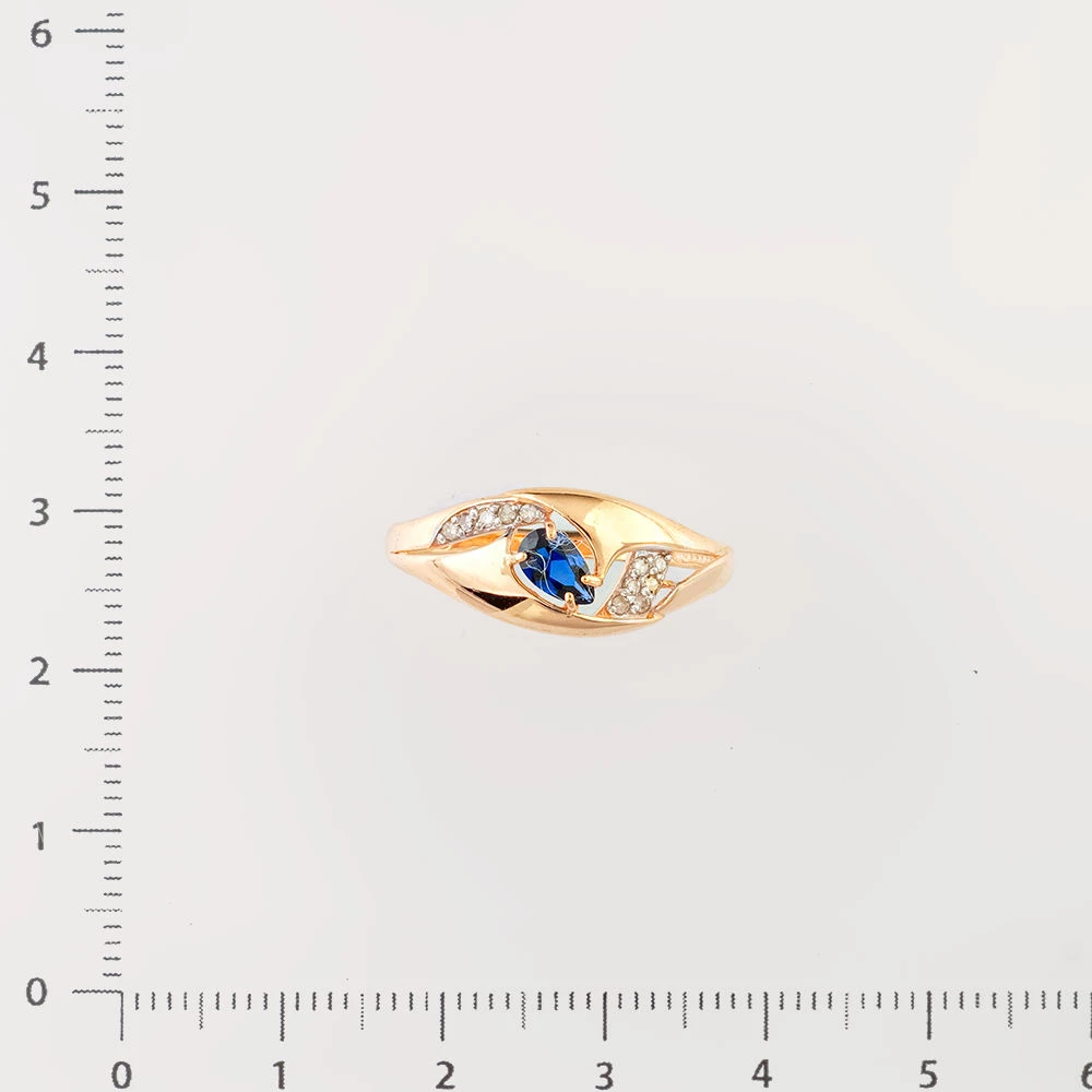 Кольцо с бриллиантом из красного золота 585 пробы