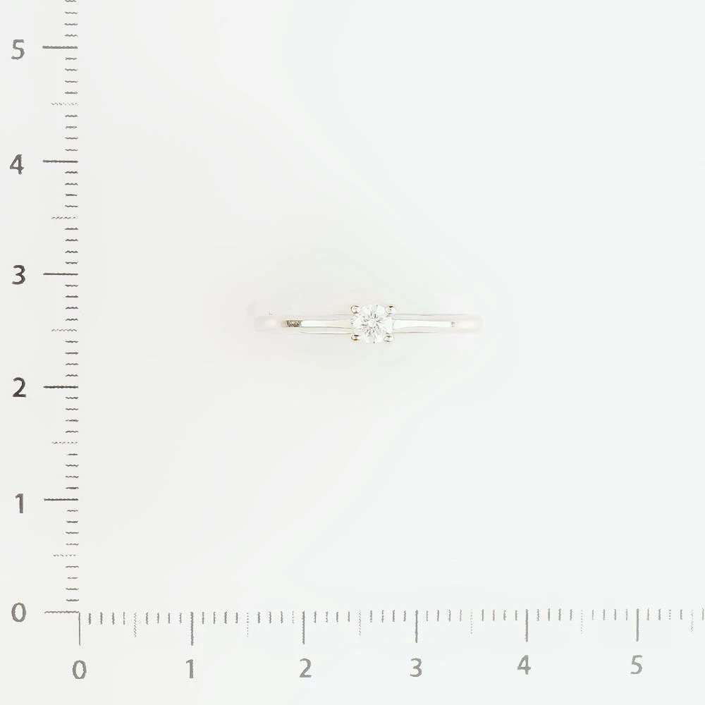 Кольцо с бриллиантом из белого золота 585 пробы