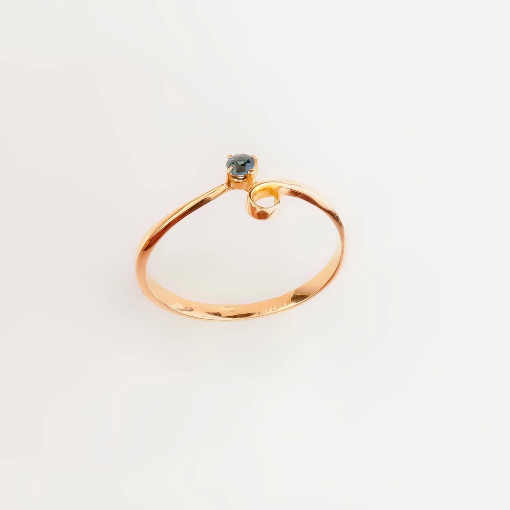 Кольцо с сапфиром из красного золота 585 пробы