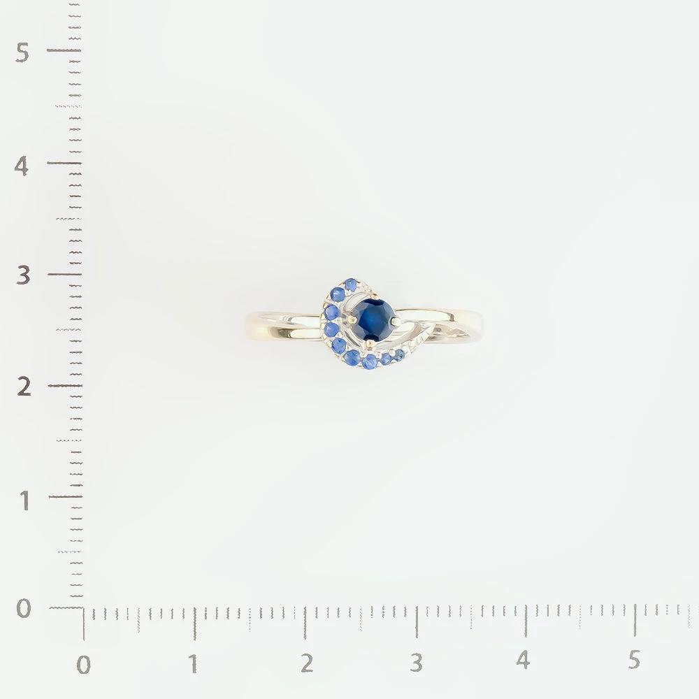 Кольцо с сапфиром из белого золота 585 пробы