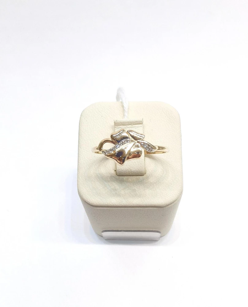 Кольцо с бриллиантом из красного золота 585 пробы