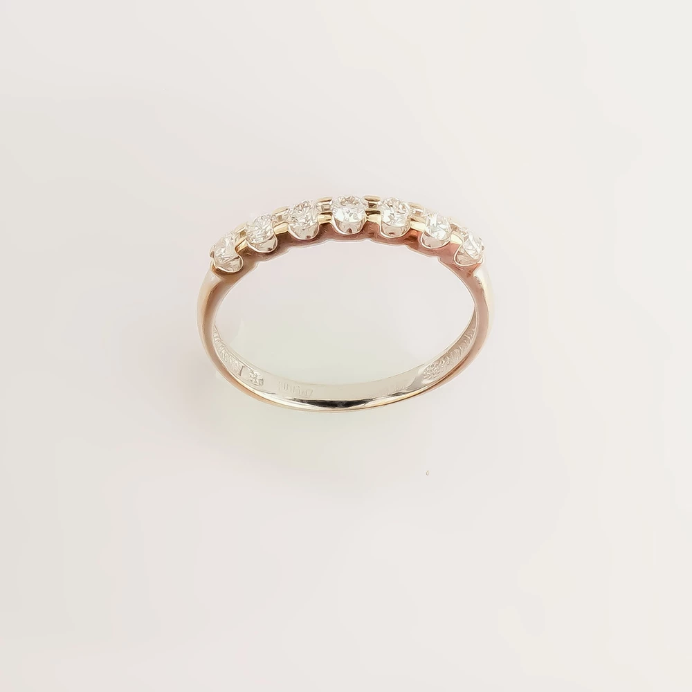 Кольцо с бриллиантом из белого золота 585 пробы