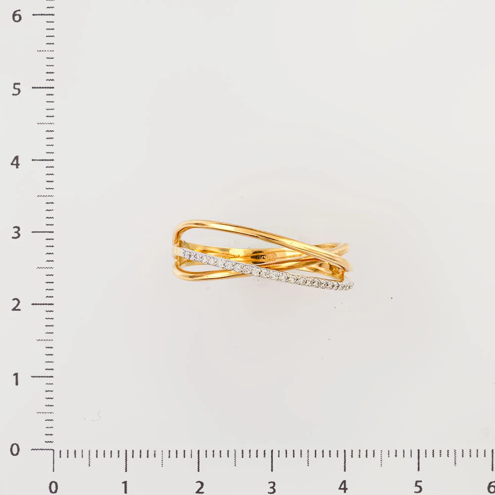 Кольцо с бриллиантом из желтого золота 585 пробы