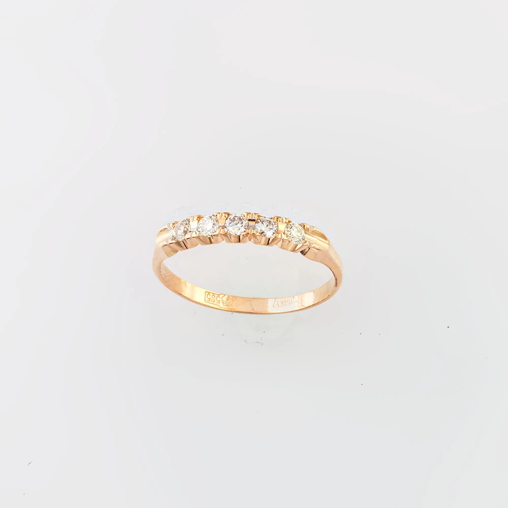 Кольцо с бриллиантом из белого золота 585 пробы