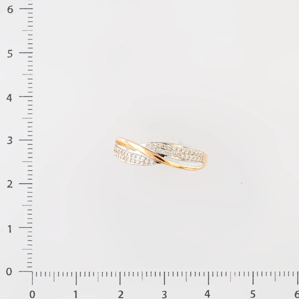 Кольцо с бриллиантом из красного золота 585 пробы