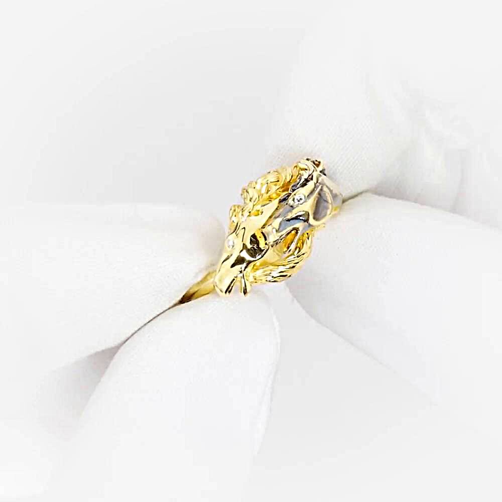 Кольцо с бриллиантом из желтого золота 585 пробы