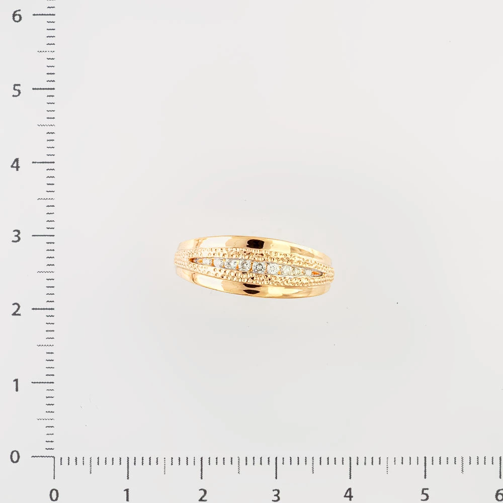 Кольцо с бриллиантом из красного золота 585 пробы