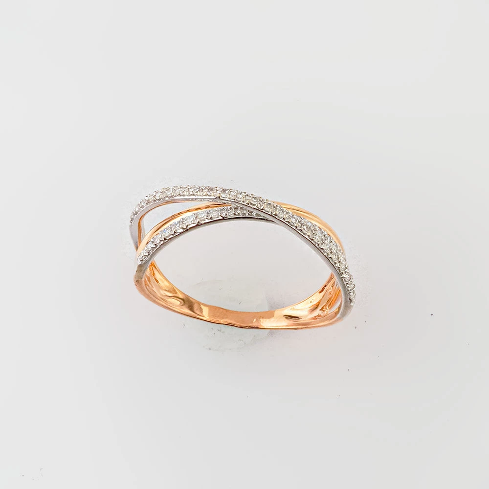 Кольцо с бриллиантом из красного золота 585 пробы