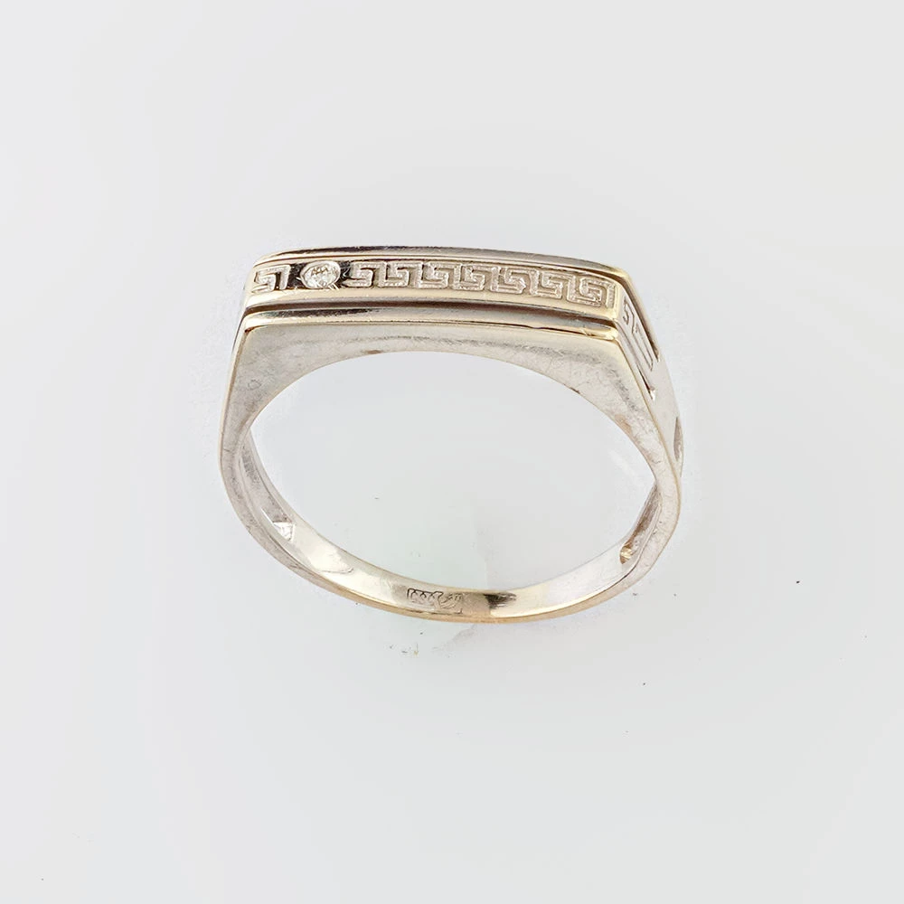 Кольцо с бриллиантом из белого золота 585 пробы