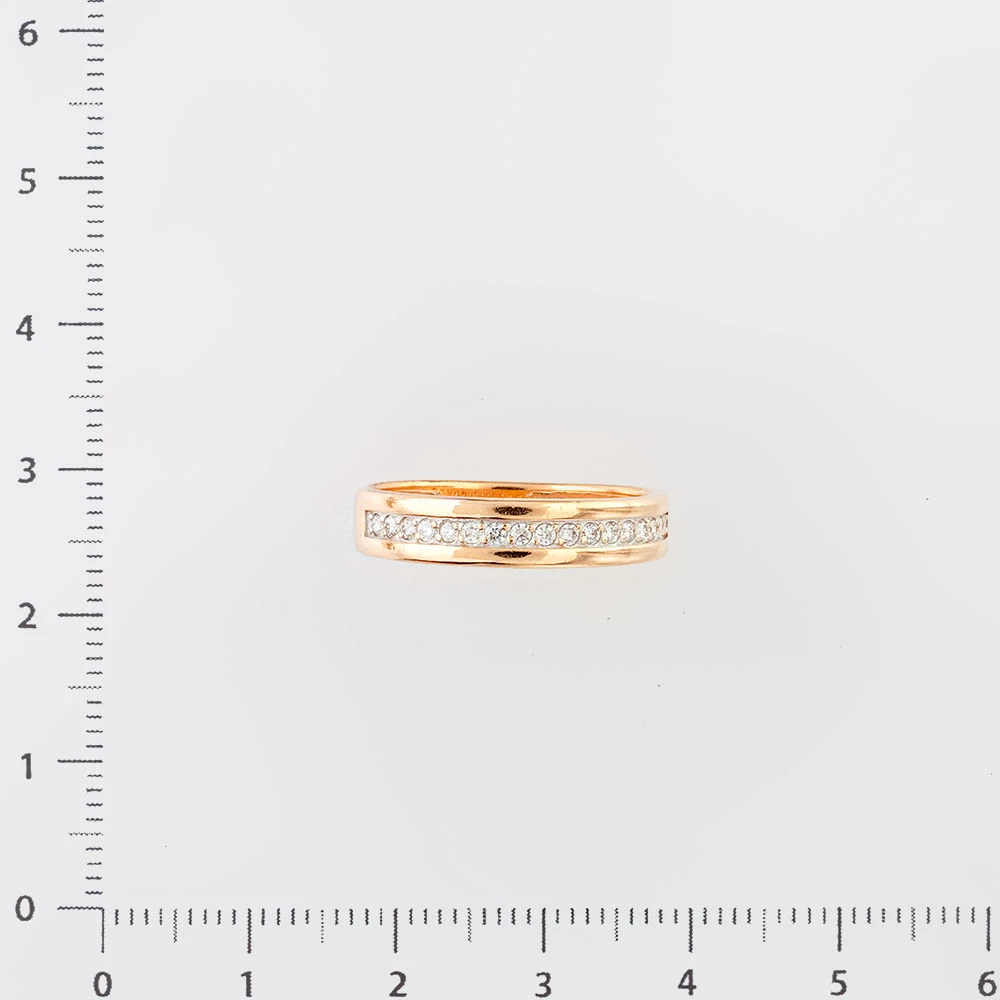 Кольцо с бриллиантом из красного золота 585 пробы