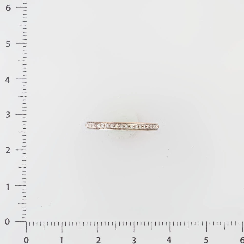 Кольцо с бриллиантом из красного золота 585 пробы