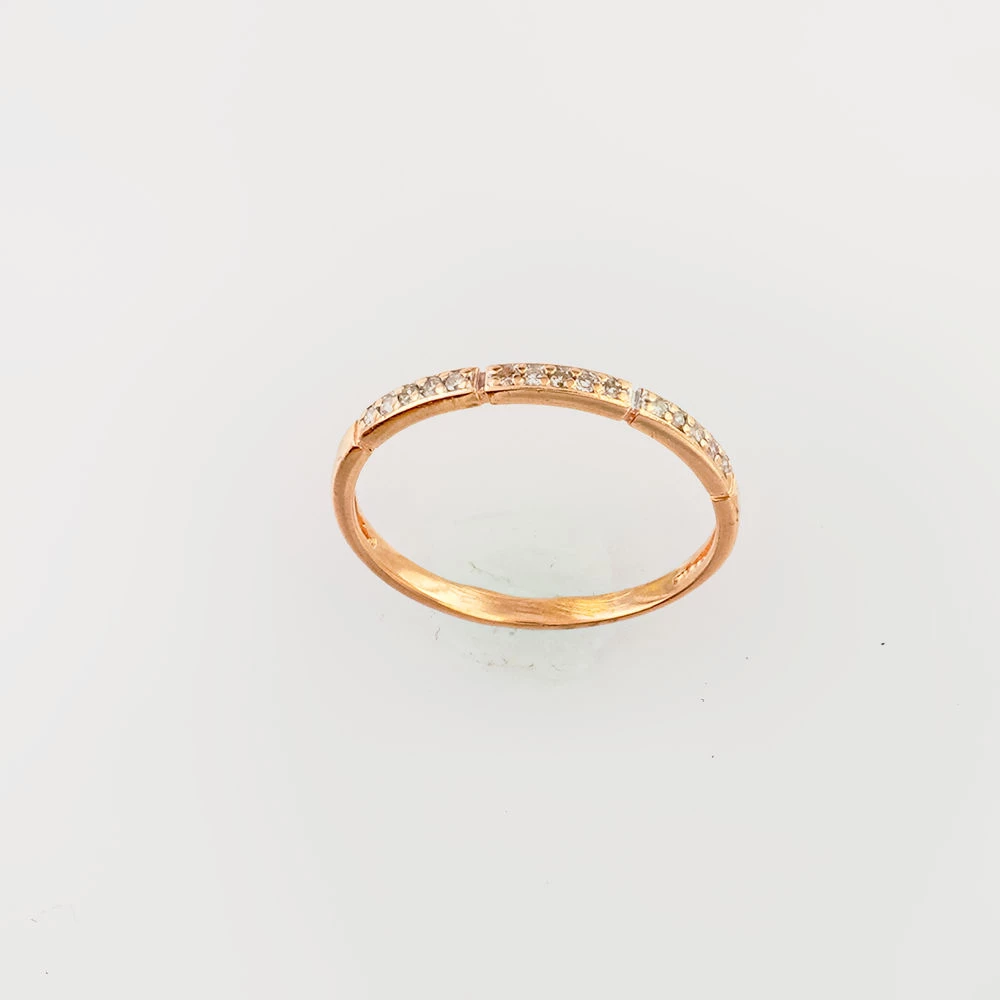 Кольцо с бриллиантом из красного золота 375 пробы