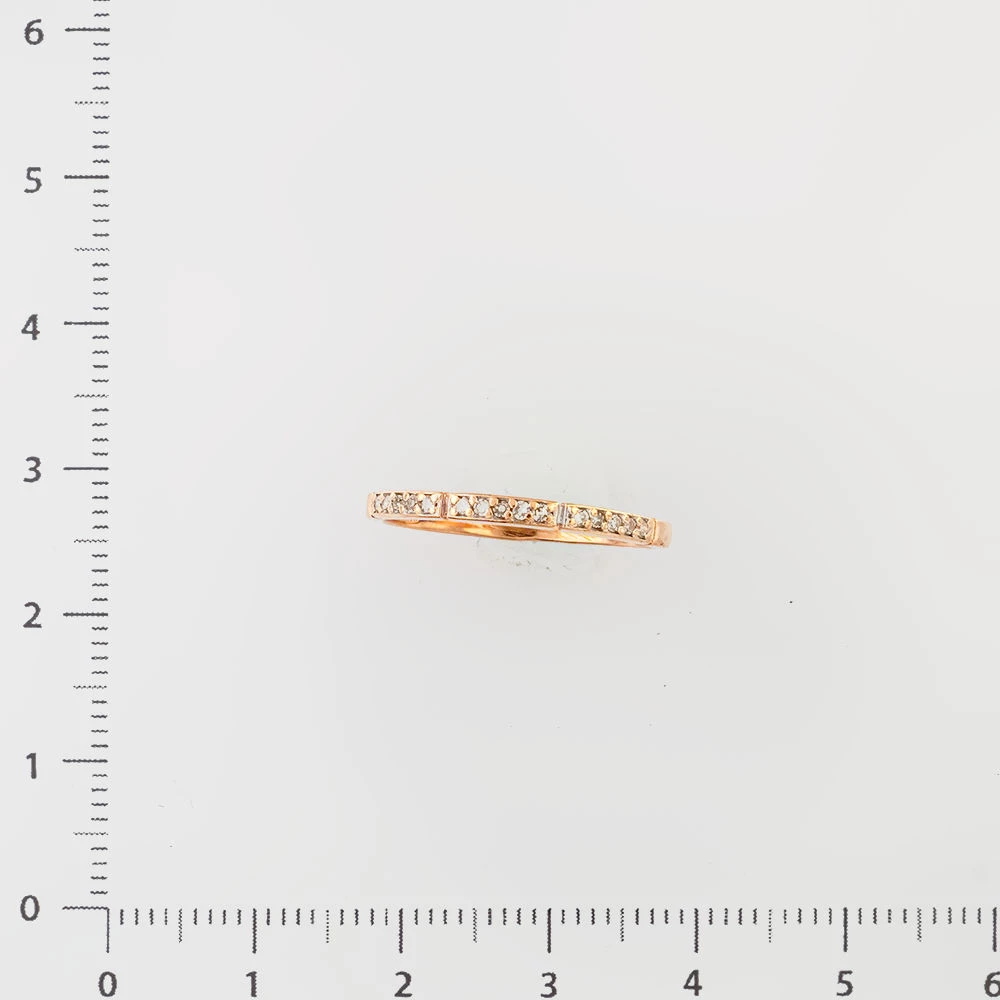 Кольцо с бриллиантом из красного золота 375 пробы