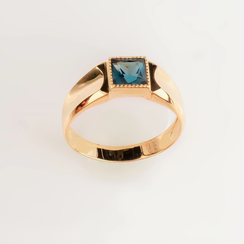 Кольцо с топазом лондон из красного золота 585 пробы
