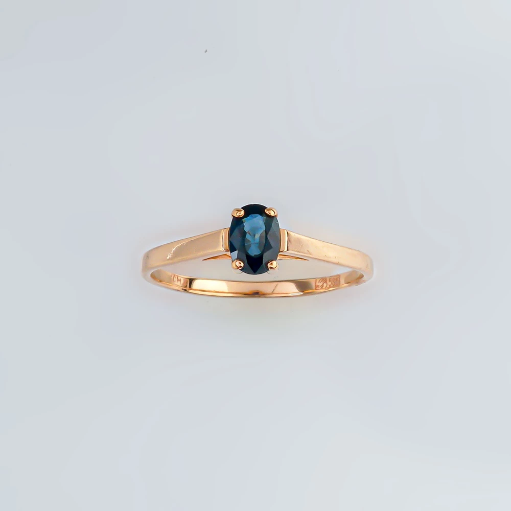 Кольцо с сапфиром из красного золота 585 пробы