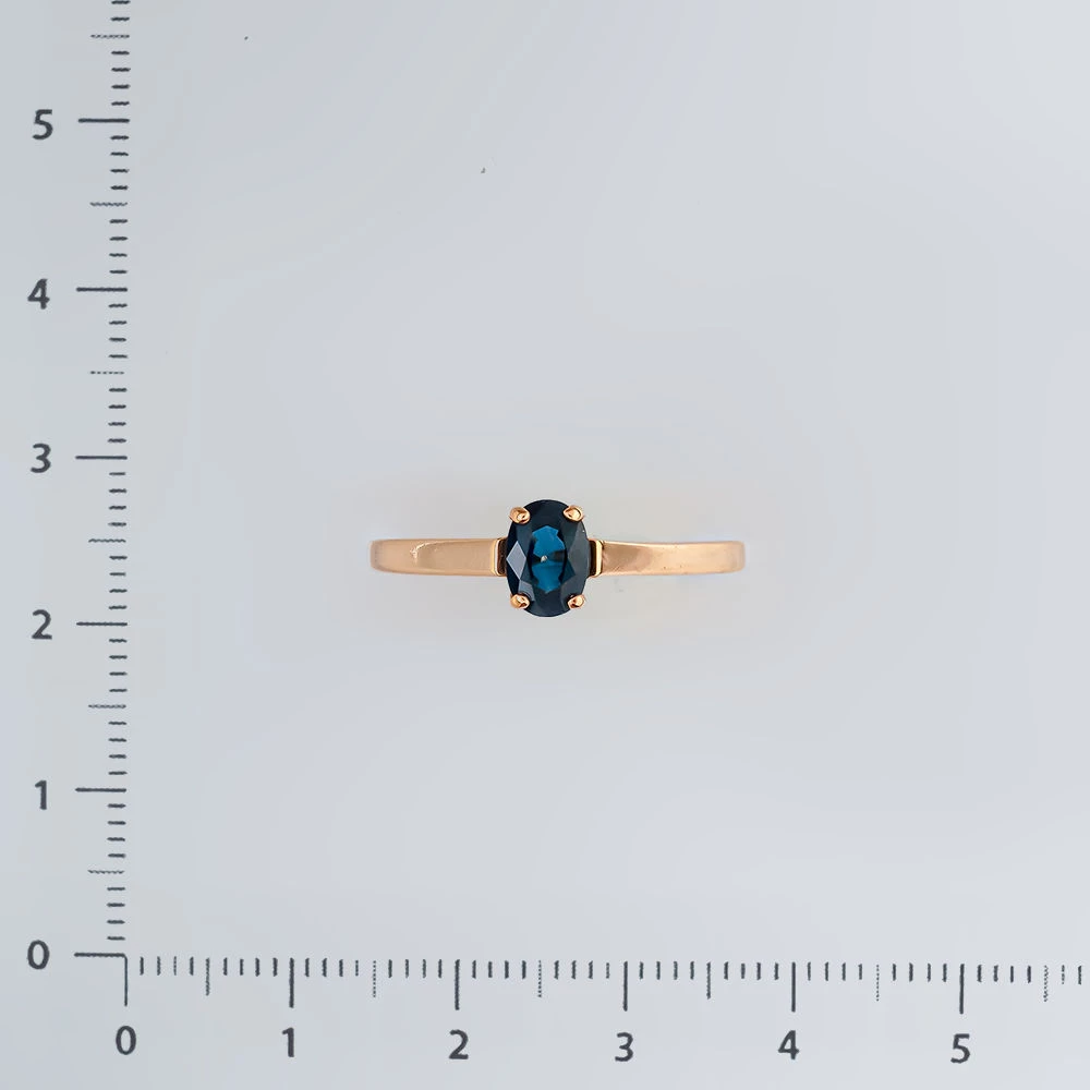 Кольцо с сапфиром из красного золота 585 пробы