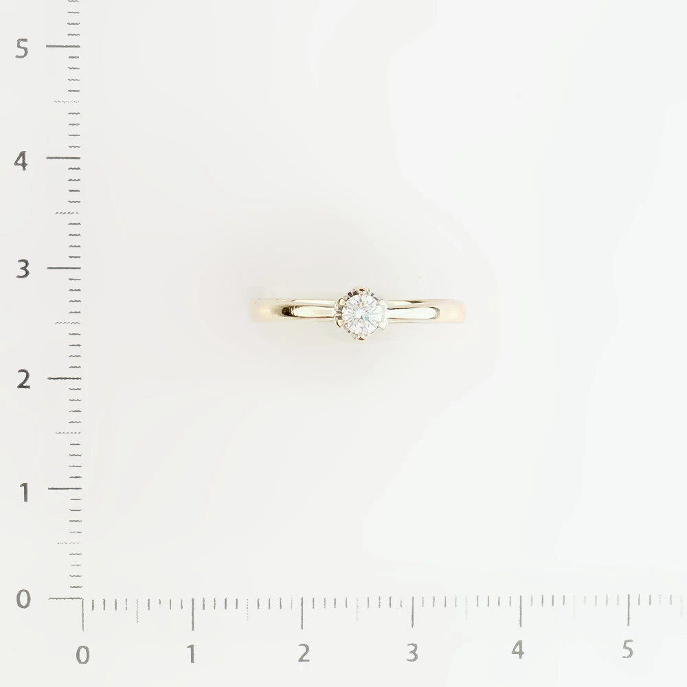 Кольцо с бриллиантом из белого золота 585 пробы