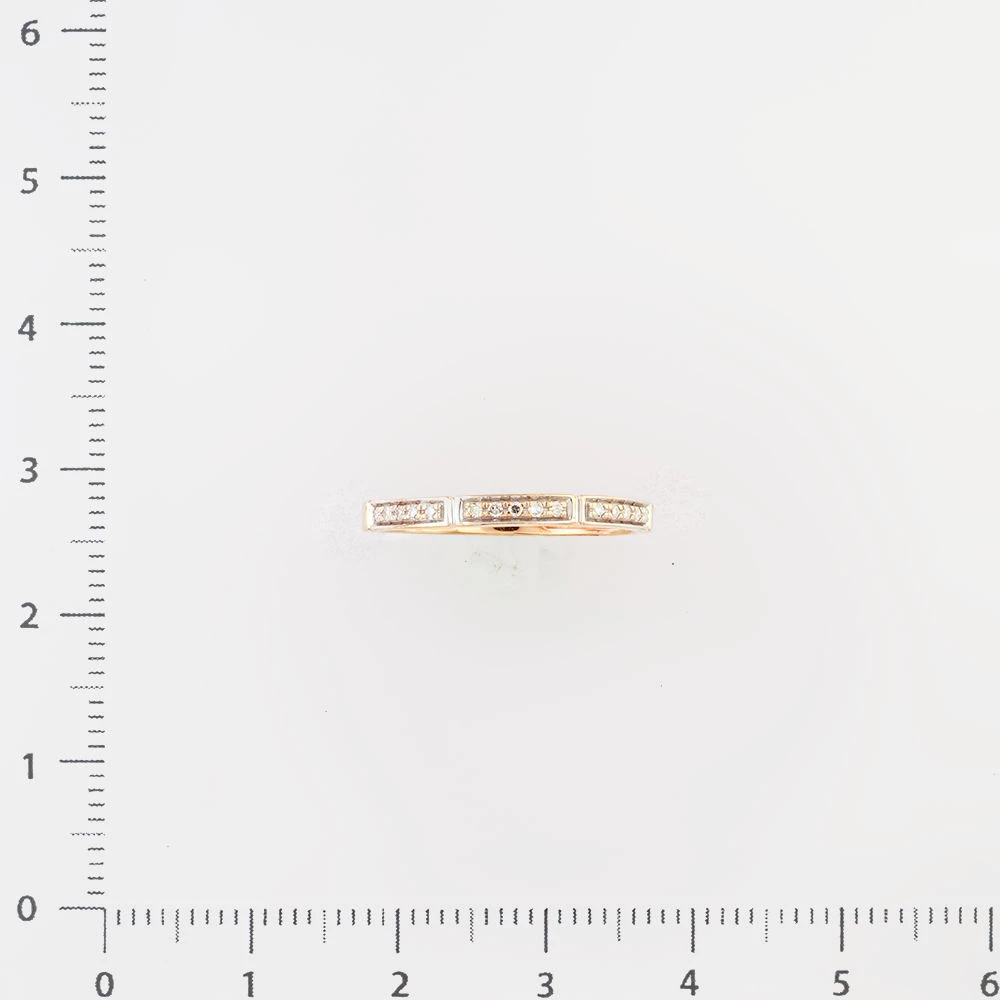 Кольцо с бриллиантом из красного золота 585 пробы