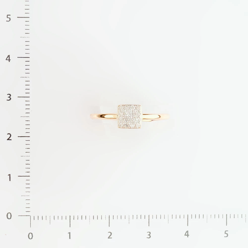 Кольцо с бриллиантом из красного золота 585 пробы