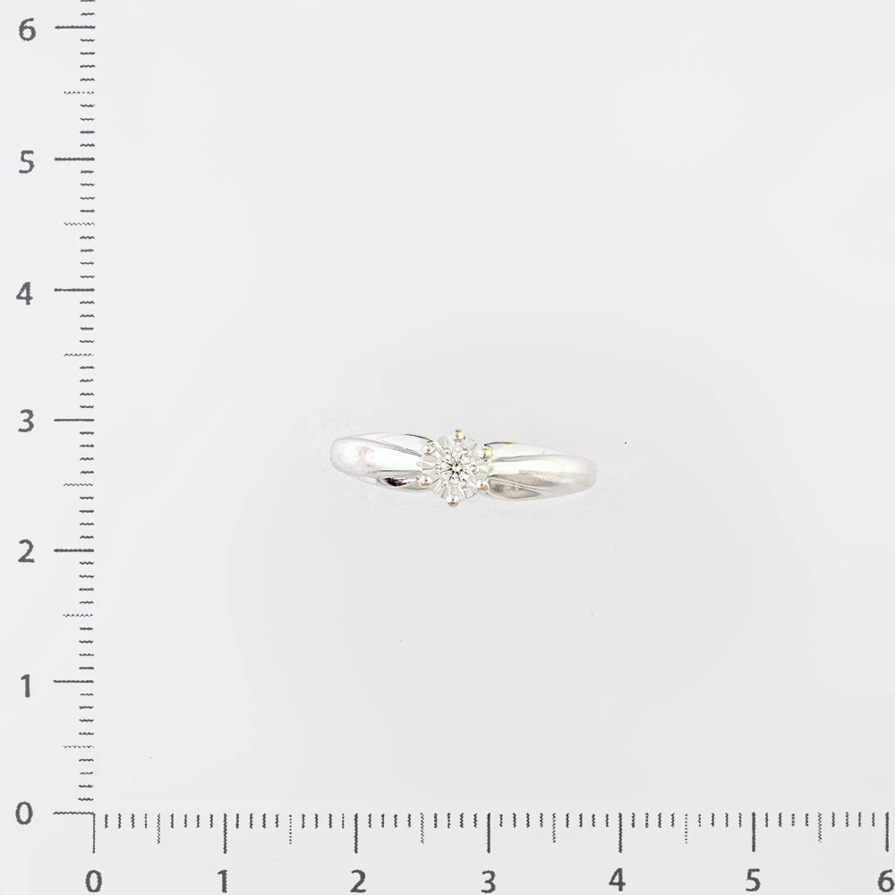 Кольцо с бриллиантом из красного золота 585 пробы