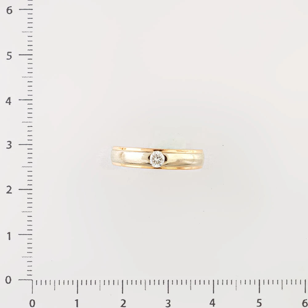 Кольцо с бриллиантом из красного золота 585 пробы