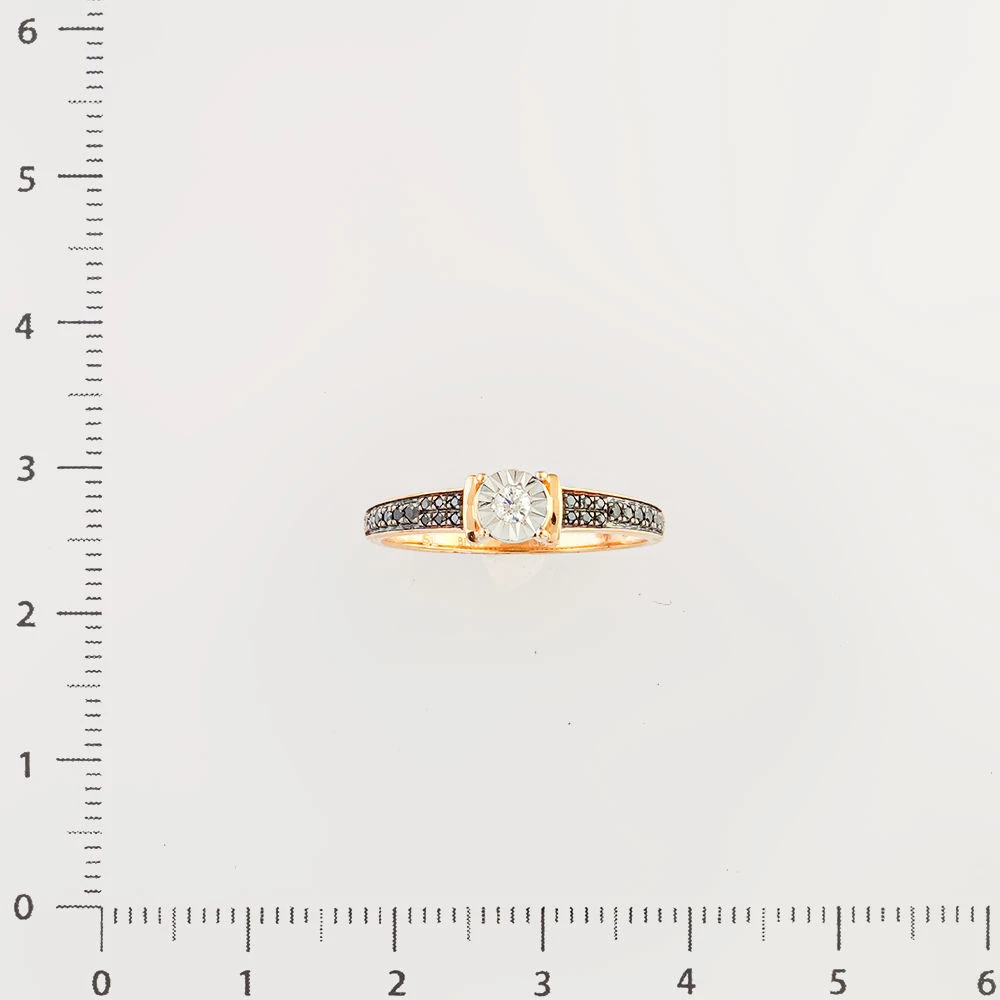 Кольцо с бриллиантом из красного золота 585 пробы