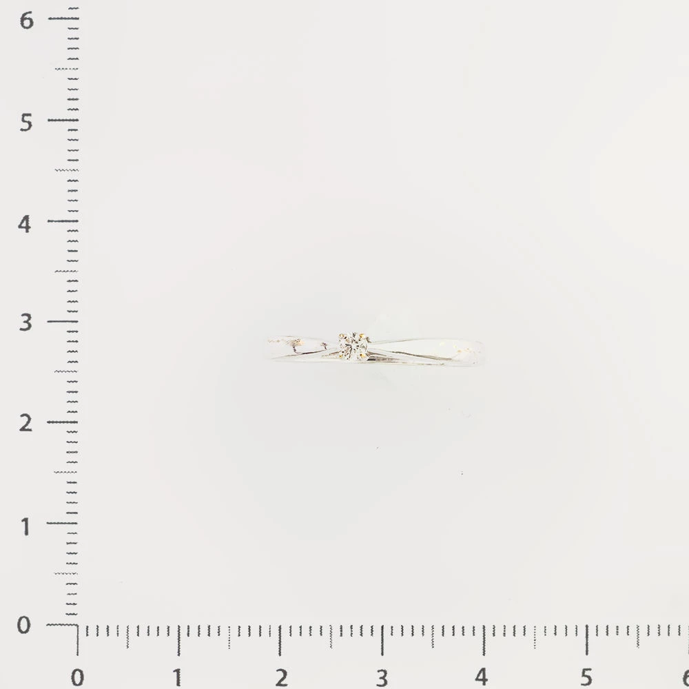 Кольцо с бриллиантом из белого золота 585 пробы